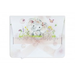 Προσκλητήριο βάπτισης ελεφαντάκι 